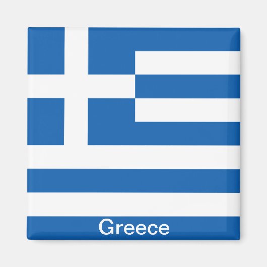 Vlag van Griekenland Magneet (Voorkant)