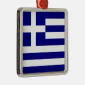 Vlag van Griekenland Metalen Ornament (Rechts)