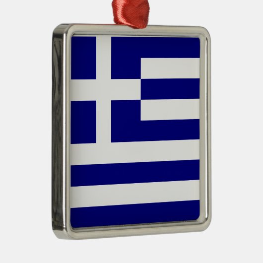 Vlag van Griekenland Metalen Ornament (Rechts)