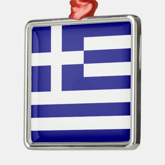 Vlag van Griekenland Metalen Ornament (Links)