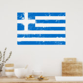 Vlag van Griekenland Poster (Keuken)