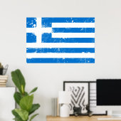 Vlag van Griekenland Poster (Thuiskantoor)