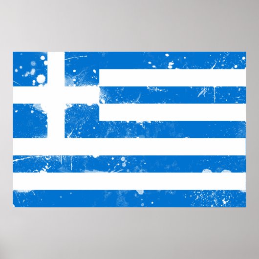 Vlag van Griekenland Poster (Voorkant)