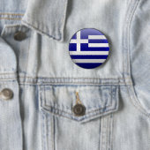 Vlag van Griekenland Ronde Button 5,7 Cm (In situ)
