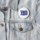 Vlag van Griekenland Ronde Button 5,7 Cm (In situ)