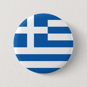Vlag van Griekenland Ronde Button 5,7 Cm