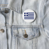 Vlag van Griekenland Ronde Button 5,7 Cm (In situ)