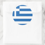 Vlag van Griekenland Ronde Sticker (Tas)