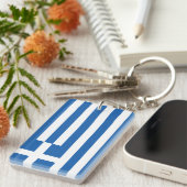 Vlag van Griekenland Sleutelhanger (Voorkant Rechts)