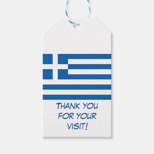 Vlag van Griekenland souvenir Cadeaulabel (Voorkant)