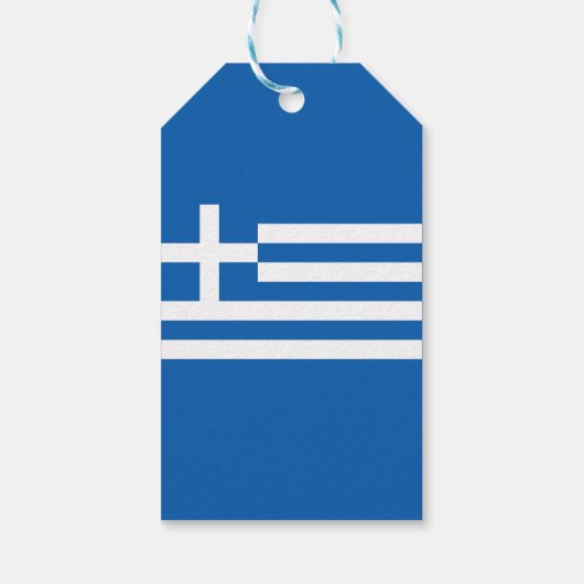 Vlag van Griekenland souvenir Cadeaulabel (Achterkant)