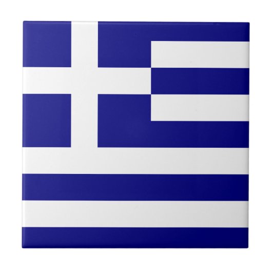 Vlag van Griekenland Tegeltje (Voorkant)