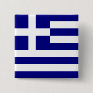 Vlag van Griekenland Vierkante Button 5,1 Cm