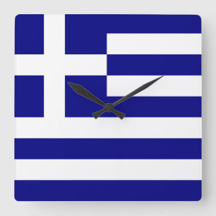Vlag van Griekenland Vierkante Klok
