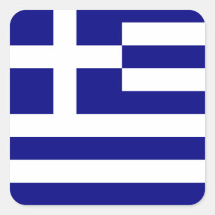 Vlag van Griekenland Vierkante Sticker