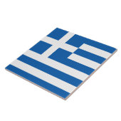 Vlag van Griekse keramische tegel Tegeltje (Zijkant)