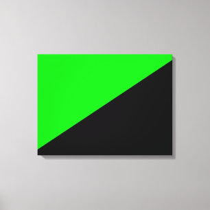 Vlag van groen anarchisme canvas afdruk