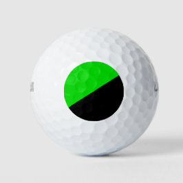 Vlag van groen anarchisme golfballen