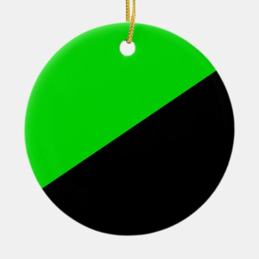 Vlag van groen anarchisme keramisch ornament (Voorkant)