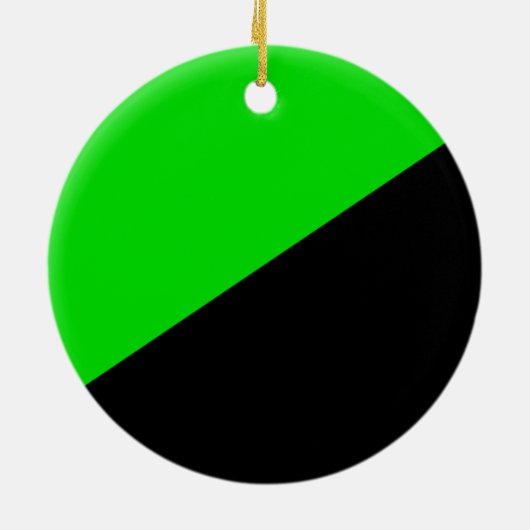Vlag van groen anarchisme keramisch ornament (Achterkant)