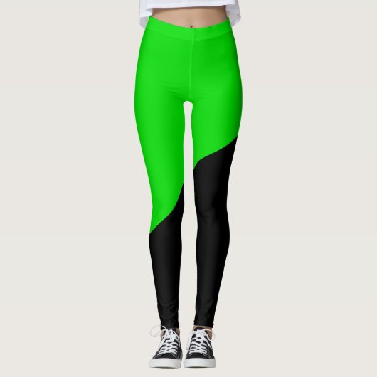 Vlag van groen anarchisme leggings (Voorkant)