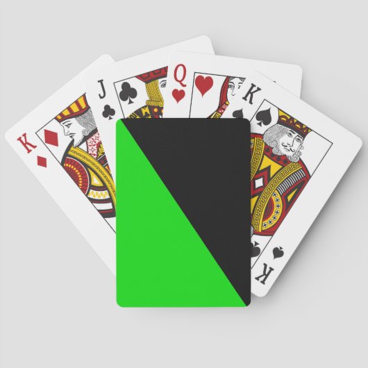 Vlag van groen anarchisme pokerkaarten (Achterkant)