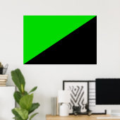 Vlag van groen anarchisme poster (Thuiskantoor)