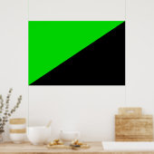 Vlag van groen anarchisme poster (Keuken)