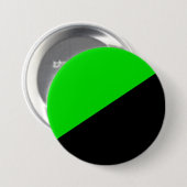 Vlag van groen anarchisme ronde button 7,6 cm (Voorkant /achterkant)