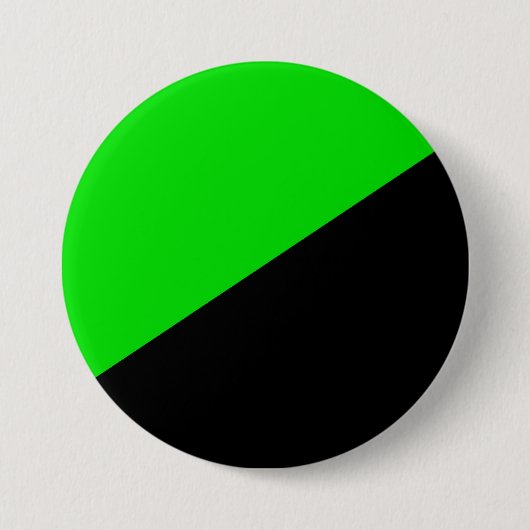 Vlag van groen anarchisme ronde button 7,6 cm (Voorkant)