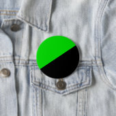 Vlag van groen anarchisme ronde button 7,6 cm (In situ)