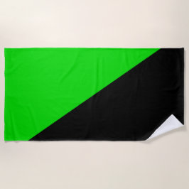 Vlag van groen anarchisme strandlaken