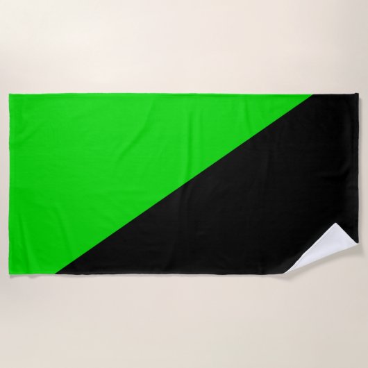 Vlag van groen anarchisme strandlaken (Voorkant)