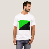 Vlag van groen anarchisme t-shirt (Voorkant volledig)