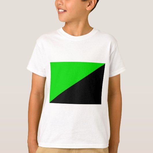 Vlag van groen anarchisme t-shirt (Voorkant)