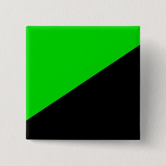 Vlag van groen anarchisme vierkante button 5,1 cm (Voorkant)