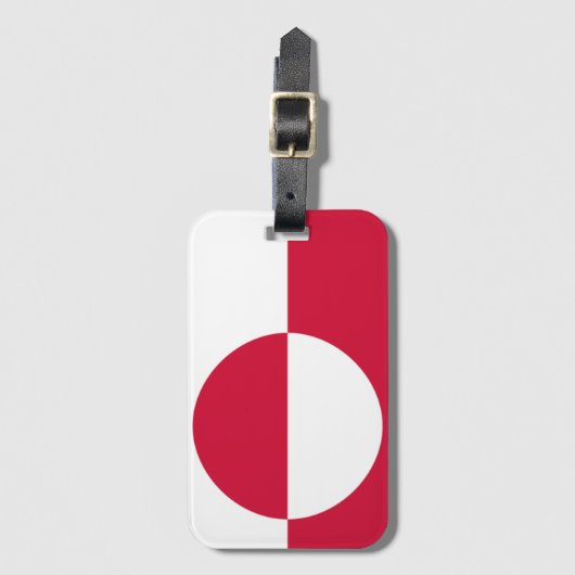 Vlag van Groenland Bagagelabel (Voorkant (verticaal))
