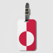 Vlag Van Groenland Bagagelabel (Voorkant (verticaal))