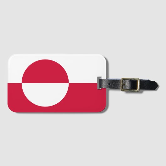 Vlag Van Groenland Bagagelabel (Voorkant (horizontaal))