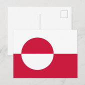 Vlag van Groenland Briefkaart (Voorkant / Achterkant)