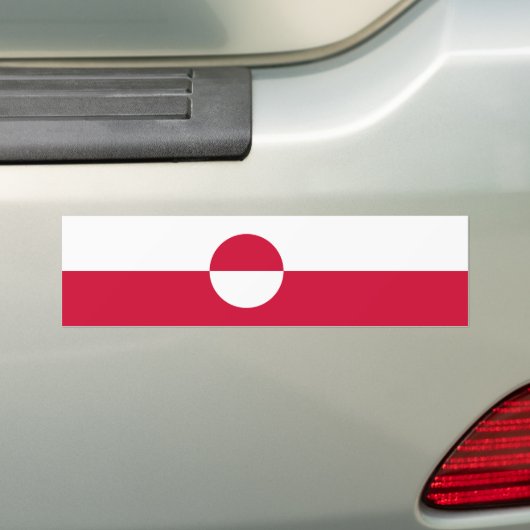 Vlag van Groenland Bumpersticker (Op auto)