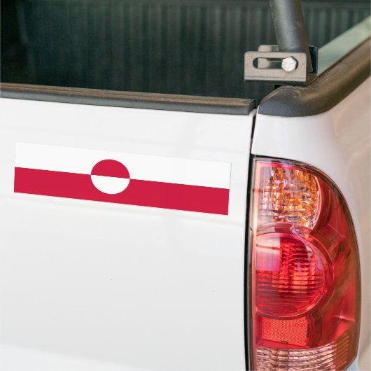 Vlag van Groenland Bumpersticker (Op Truck)