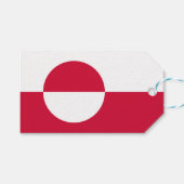 Vlag van Groenland Cadeaulabel (Voorkant (Horizontaal))