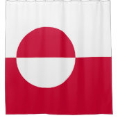 Vlag van Groenland Douchegordijn (Voorkant)
