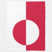 Vlag van Groenland Fleece Deken (Voorkant)