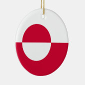 Vlag van Groenland Keramisch Ornament (Rechts)