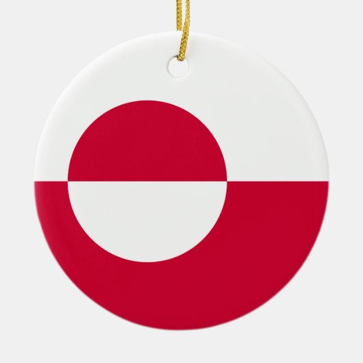 Vlag van Groenland Keramisch Ornament (Voorkant)