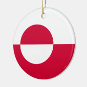 Vlag van Groenland Keramisch Ornament (Links)
