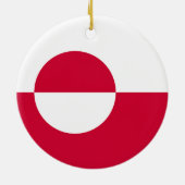 Vlag van Groenland Keramisch Ornament (Achterkant)