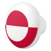 Vlag van Groenland Keramische Knop (Rechts)